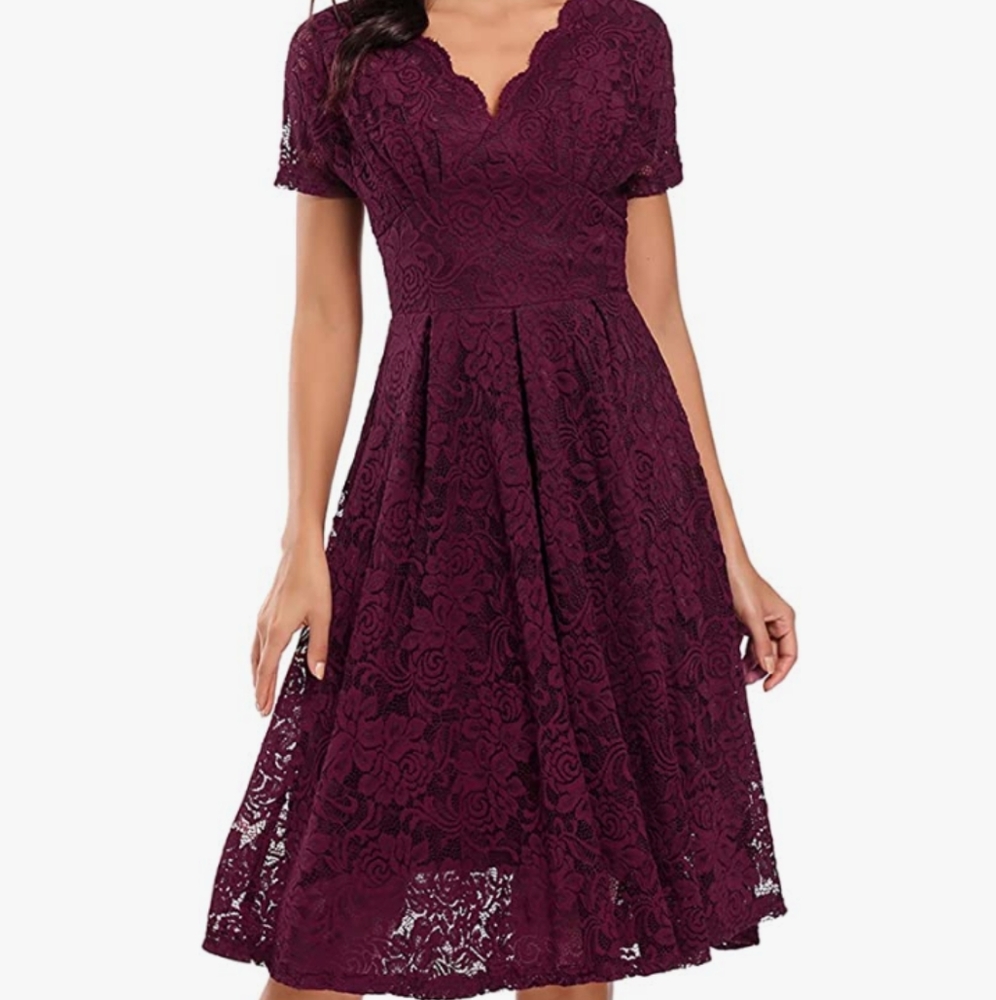 SEBOWEL womens floral lace dress